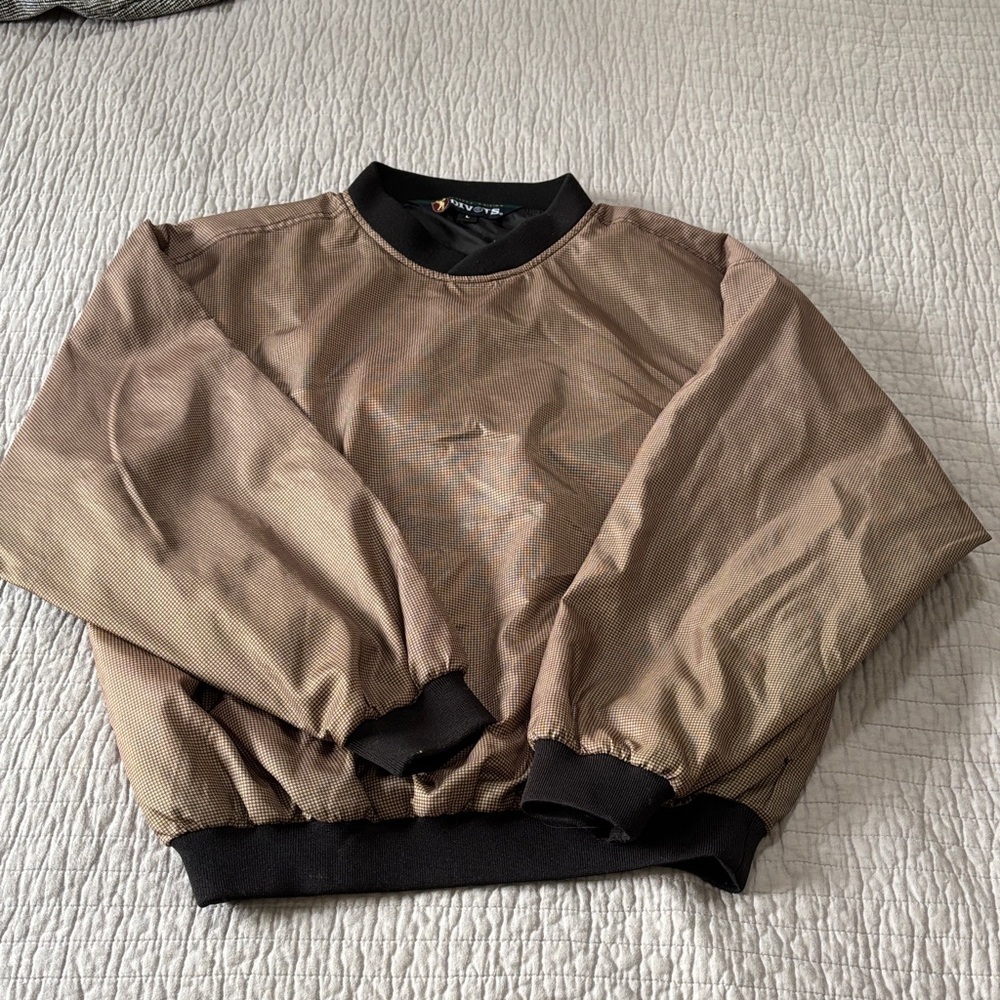 Brown Men's Golf Pullover Jacket